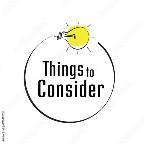 things to consider text on white background