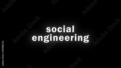 social engineering animation with glitch effect in RGB. Ideal for cybersecurity themes, digital ads, and game design. Seamless looped design. Perfect for video games.