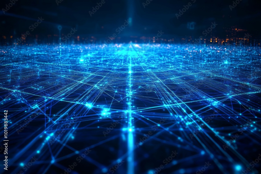 Naklejka premium The Web of Speed, 5G and Digital Connectivity