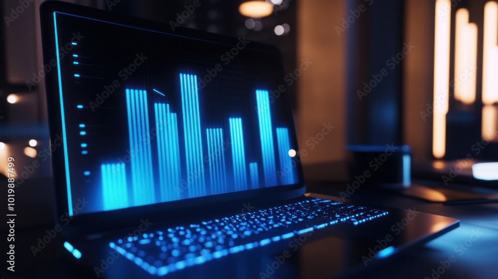 Laptop with a Graph Laptop with a Graph