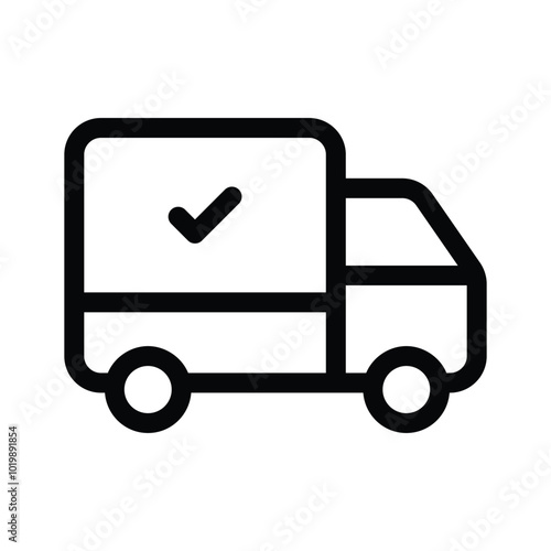 Get this amazing icon of delivery truck in modern style