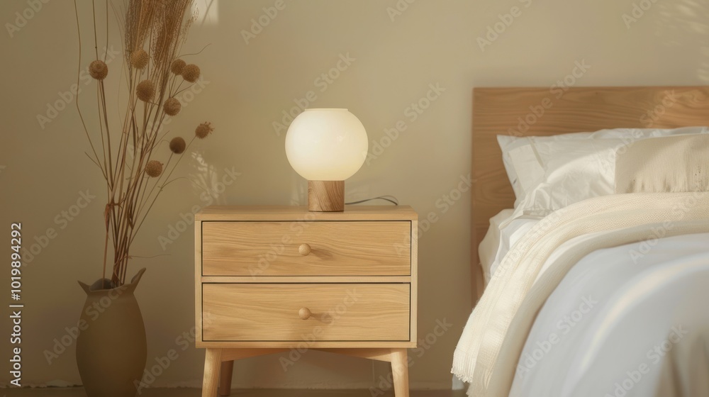 Fototapeta premium Minimalist Bedroom with Natural Light