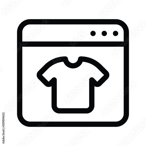 A shirt displayed on a webpage, representing online shopping or e commerce vector
