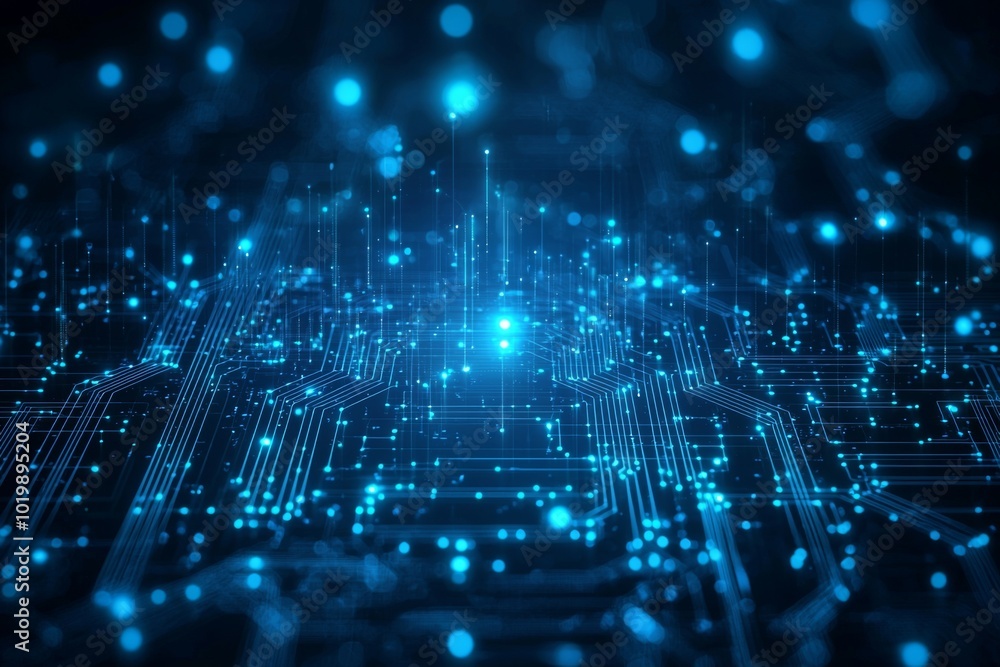 Fototapeta premium Digital Technology background of data and network