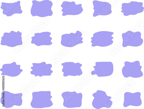 purple cute shape