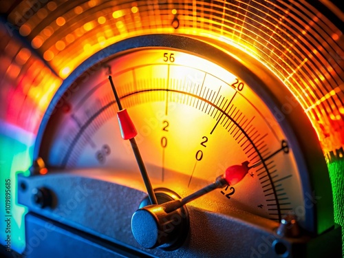 Precision Measurement: A Close-Up of a Microammeter Displaying Electrical Current Readings