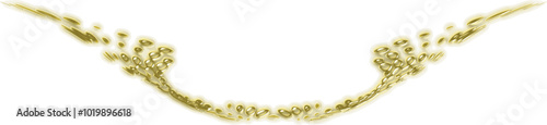 Frame of golden fountain splashes. Vector.