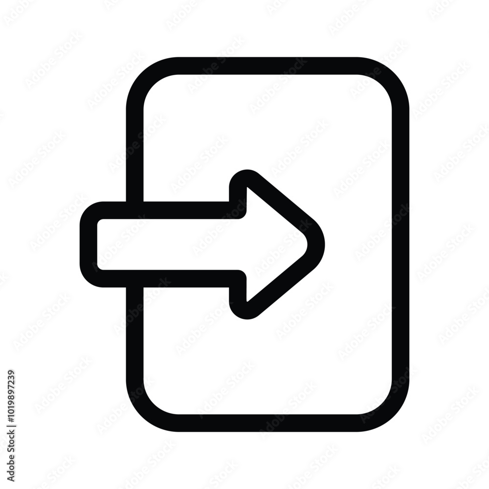 An arrow pointing out symbolizing logout or exit from an account An arrow pointing out symbolizing logout or exit from an account