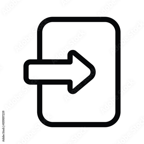An arrow pointing out symbolizing logout or exit from an account