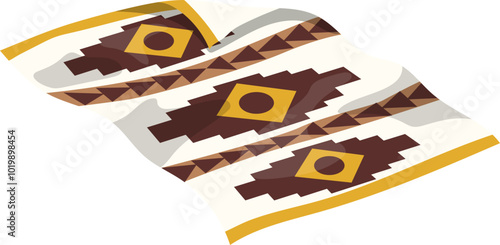 Vector Illustration of Pendleton Blankets Bohemian Western Gothic Home Decor 