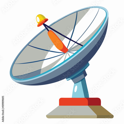 Satellite dish antenna vector illustration isolated on a white background