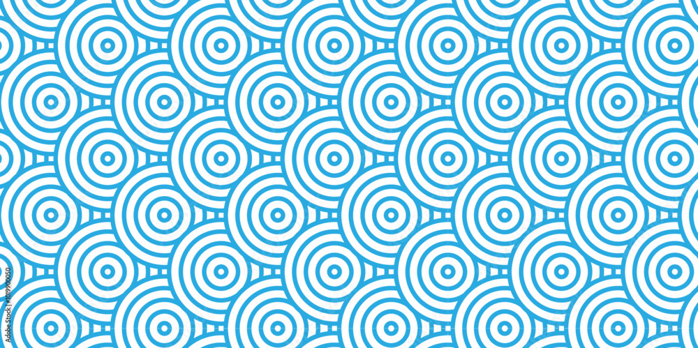 Abstract Overlapping Pattern. Seamless geometric ocean spiral pattern and abstract circle wave lines. blue seamless tile stripe geomatics create retro square line backdrop pattern background. Abstract Overlapping Pattern. Seamless geometric ocean spiral pattern and abstract circle wave lines. blue seamless tile stripe geomatics create retro square line backdrop pattern background.