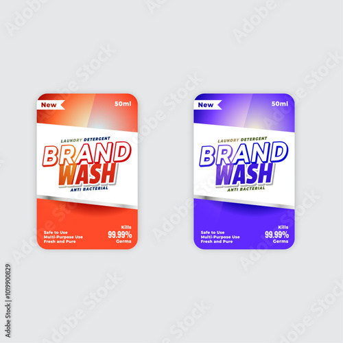 Stain remover detergent cleaner label sticker packaging design