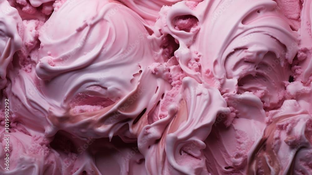 Obraz premium Delicious teaberry ice cream texture background