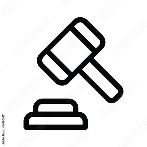 A judge gavel representing law, decisions, or authority vector