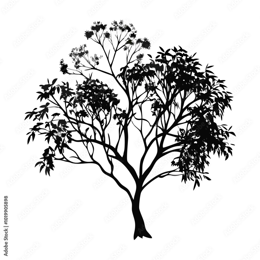 Obraz premium eucalyptus-tree-silhouette