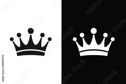 Royal Crown Sign Collection. Vector Icon Illustrations