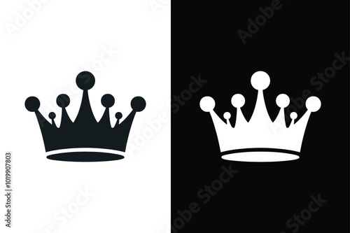 Crown Icon Illustration. Decorative Royal Symbols