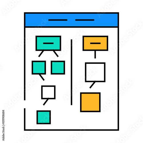 affinity diagram ux ui design line icon vector. affinity diagram ux ui design sign. isolated symbol illustration