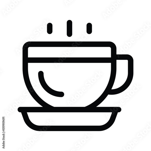 A hot coffee cup representing cafes or warm beverages vector design