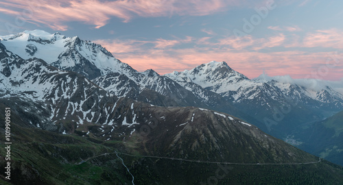 Swiss Alps - sunrise - high altitude. vt photo