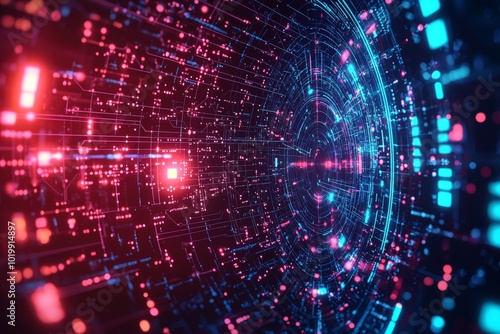 Wallpaper Mural Digital Technology background of data and network Torontodigital.ca