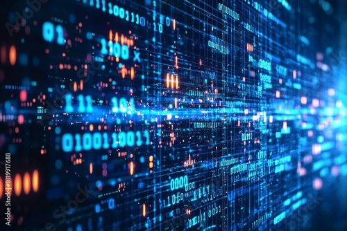 Wallpaper Mural Digital Technology background of data and network Torontodigital.ca