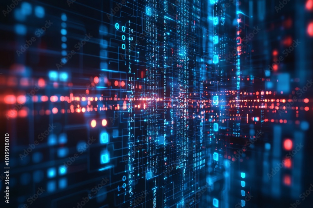 Digital Technology background of data and network Digital Technology background of data and network