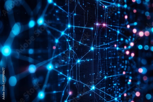 Digital Technology background of data and network