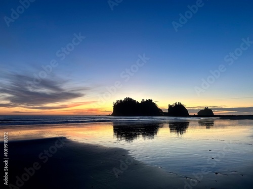 sunset at La Push in the Quileute Reservation