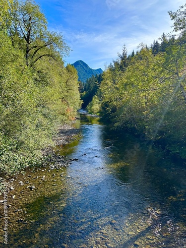Sol Duc river in the Olympic National Park forest