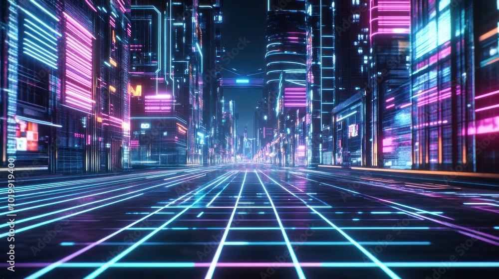 Cyberpunk Cityscape Cyberpunk Cityscape