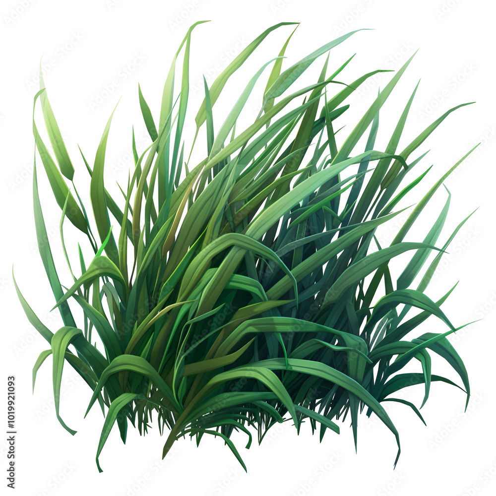 Obraz premium Green Grass Meadow Clipart Vector Illustration