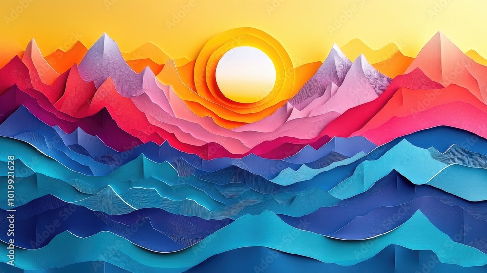 Sunrise over majestic mountains with vibrant colors illuminating the sky Stunning sunrise over breathtaking mountains with colorful sky illumination Sunrise over majestic mountains with vibrant colors illuminating the sky Stunning sunrise over breathtaking mountains with colorful sky illumination