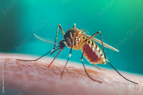 Wallpaper Mural Mosquito Close-up: An Insect's Intricate Beauty Torontodigital.ca