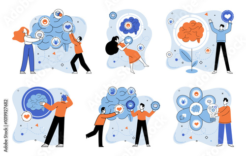 Unconventional thinking vector illustration. Your personality shines through when you embrace concept individualism In garden uniqueness, each idea is flower unconventional thought