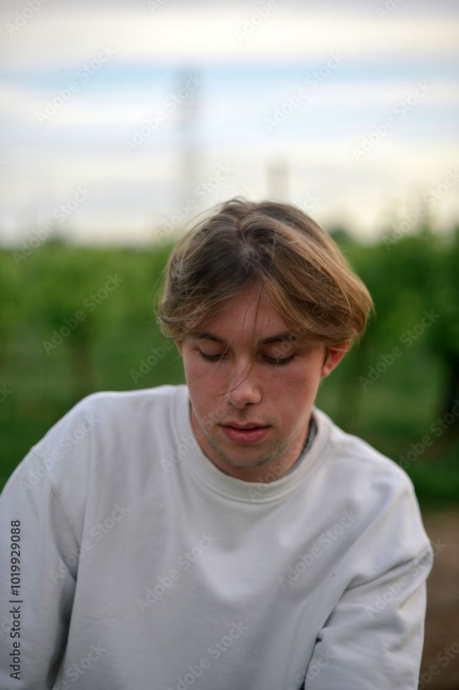 A portrait of a young man outdoor A portrait of a young man outdoor