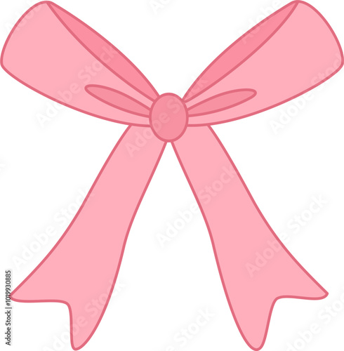 Cute pink ribbon coqquete for decoration and gift