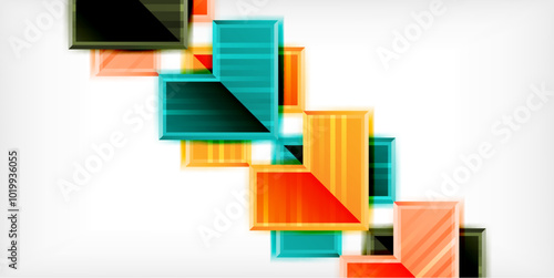 Arrow symbols created with 3d effects and line texture geometric abstract background