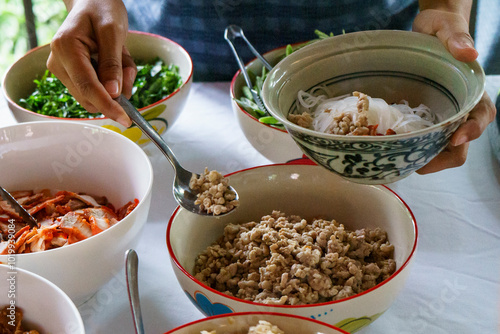 Thai traditional noodles photo