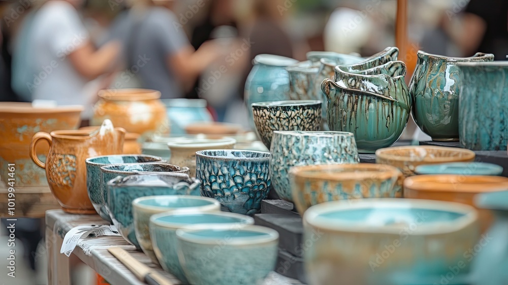 A Collection of Ornate Ceramic Bowls and Pitchers A Collection of Ornate Ceramic Bowls and Pitchers