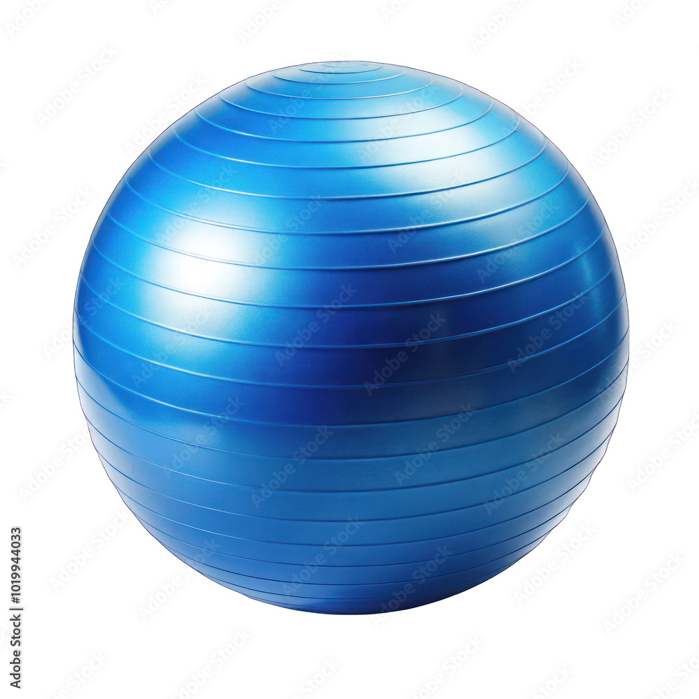 Blue fitness ball isolated on transparent background Blue fitness ball isolated on transparent background