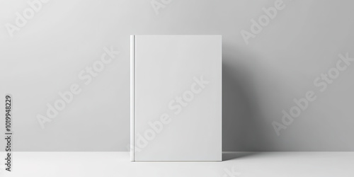 Hardcover book mock-up isolated on white background