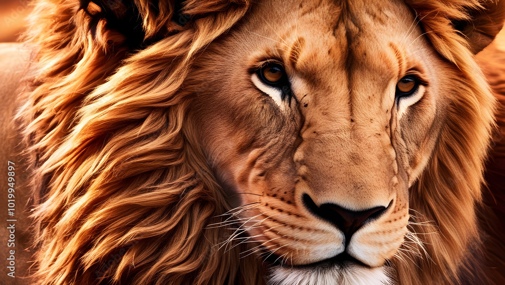 Naklejka premium lion head portrait