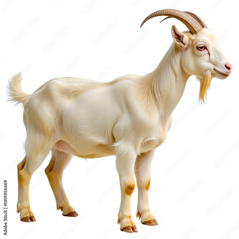 A Majestic White Goat: A captivating portrait of a pure white goat with a distinguished presence, standing proudly with a graceful stance. A Majestic White Goat: A captivating portrait of a pure white goat with a distinguished presence, standing proudly with a graceful stance.