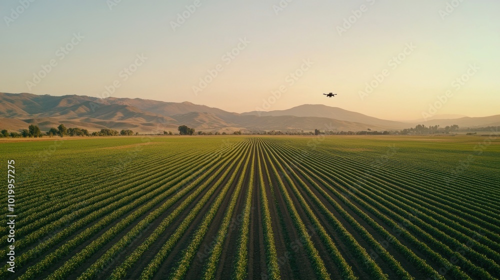 Drone Over Farmland. Drone Over Farmland.