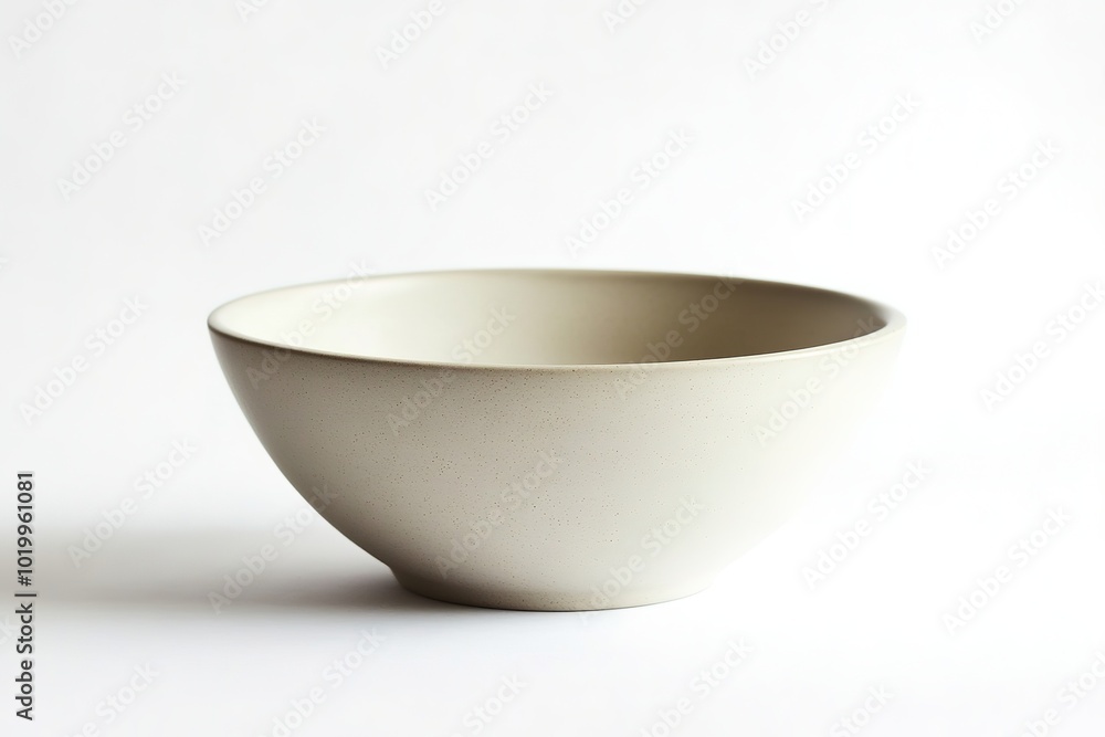 Minimalistic ceramic bowl on white backdrop Minimalistic ceramic bowl on white backdrop