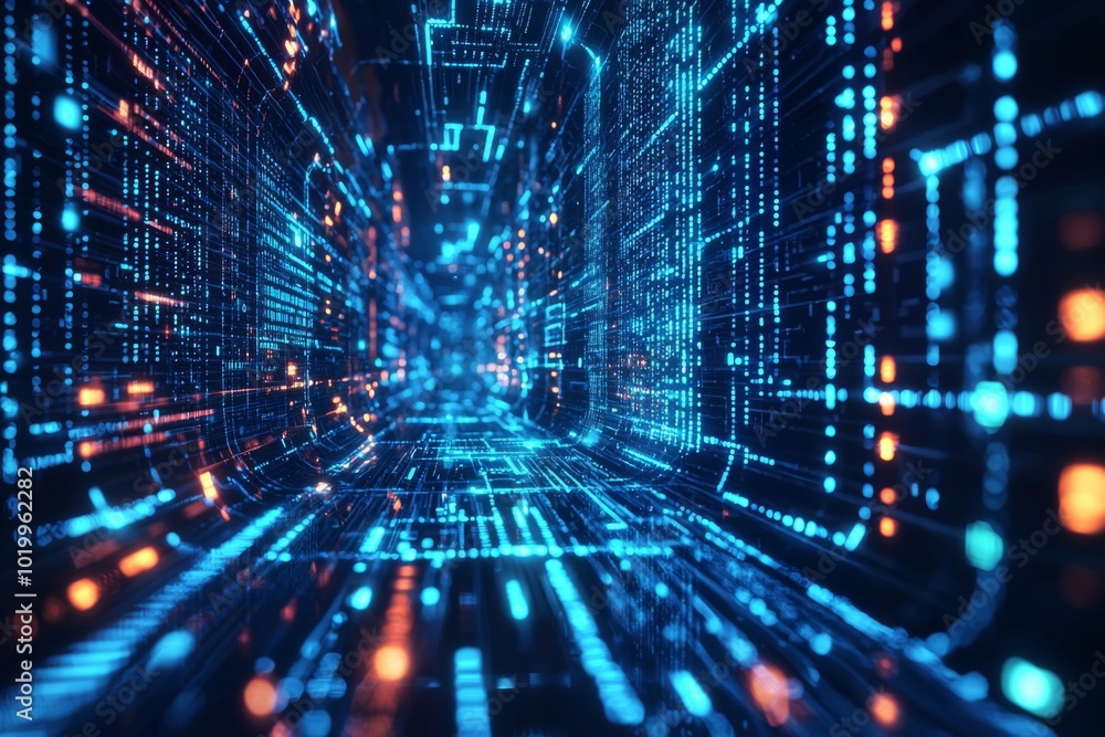 Digital Technology background of data and network Digital Technology background of data and network