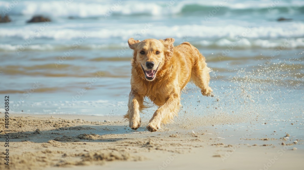 a dog backpedaling playfully on a sandy beach, capturing the joy of spontaneity and fun a dog backpedaling playfully on a sandy beach, capturing the joy of spontaneity and fun
