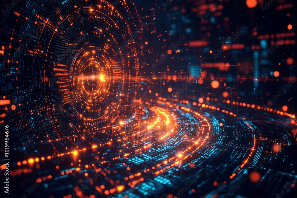 Digital Technology background of data and network Digital Technology background of data and network